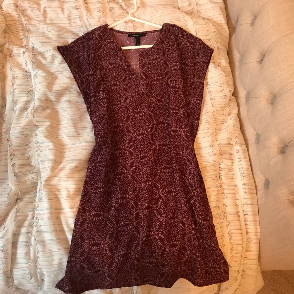 Maroon Mosaic Dress